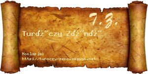 Turóczy Zénó névjegykártya